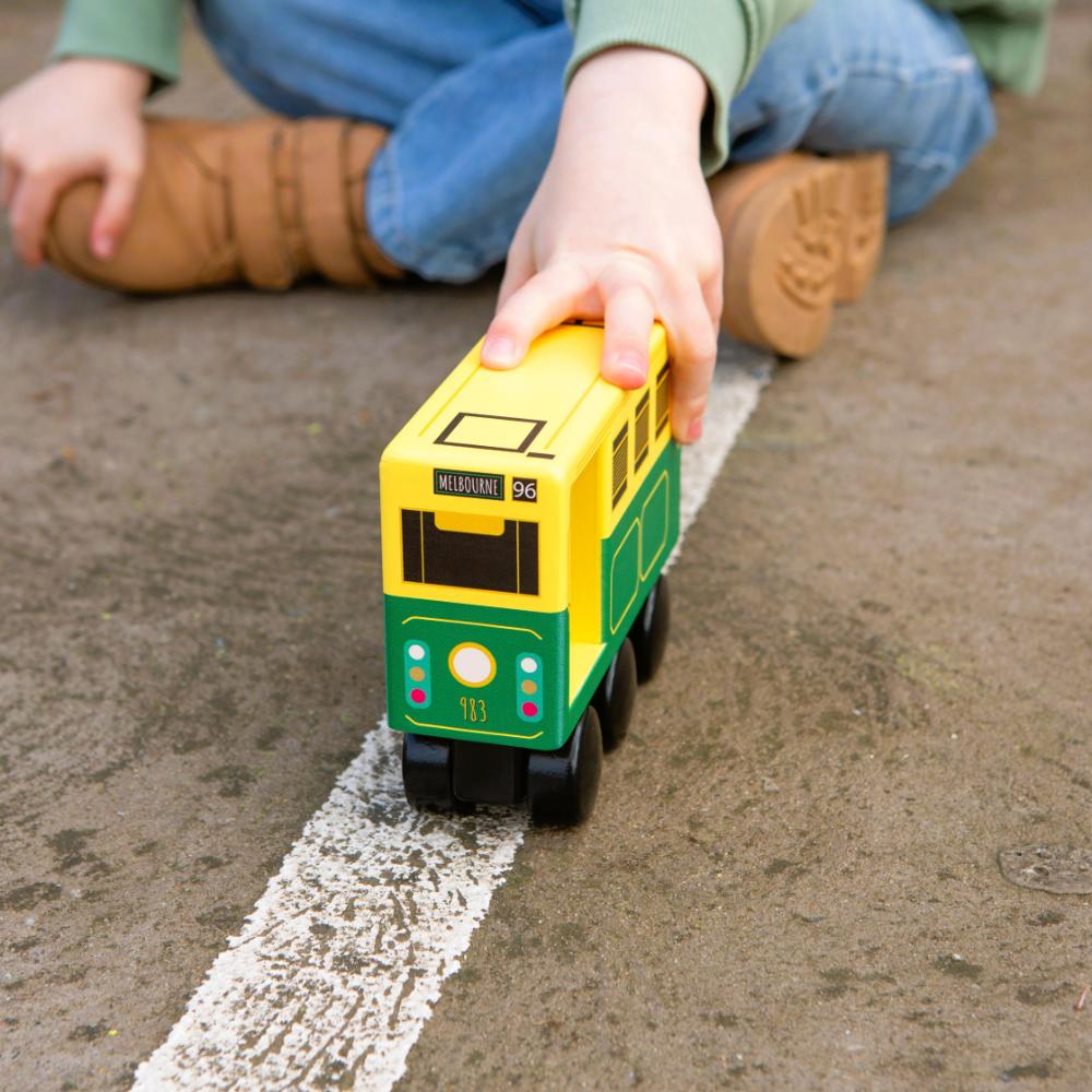 Wooden Melbourne Mid-Sized Tram