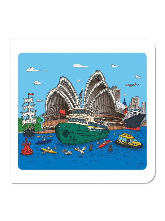 Manly Ferry Greeting Card - Mu Shop