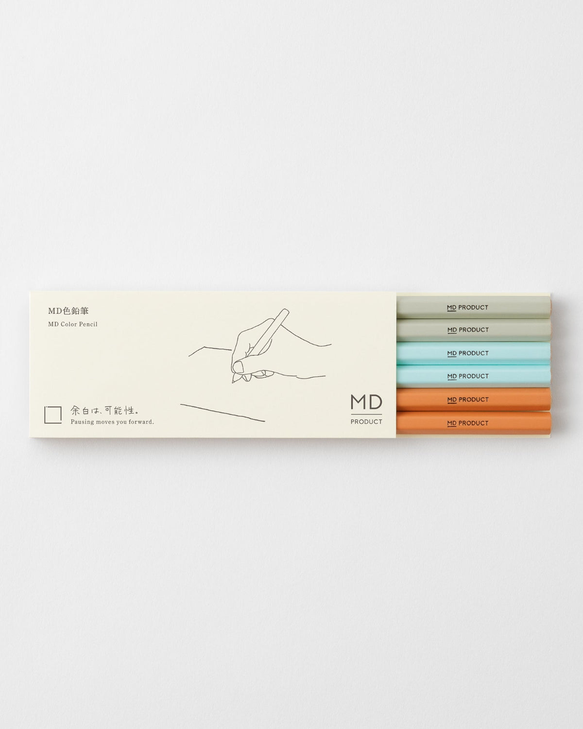 MD Colored Pencils six-piece set in retail sleeve packaging