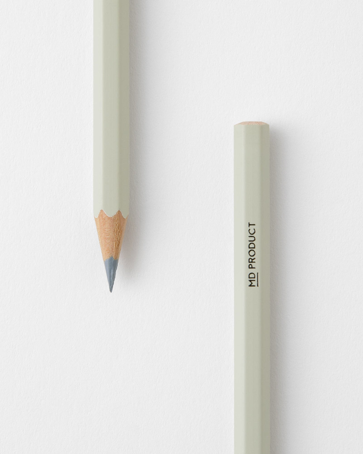 Close-up of grey MD Colored Pencil and grey pencil core