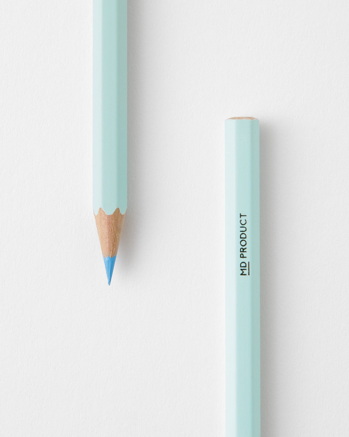 Close-up of light blue MD Colored Pencil
