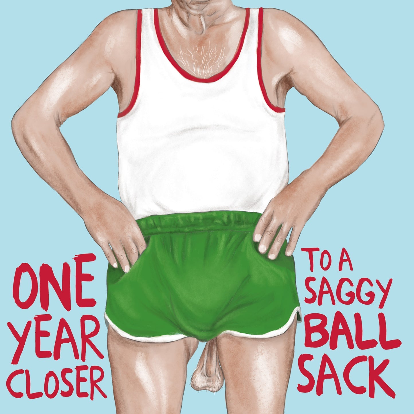 Old Man Ball Greeting Card