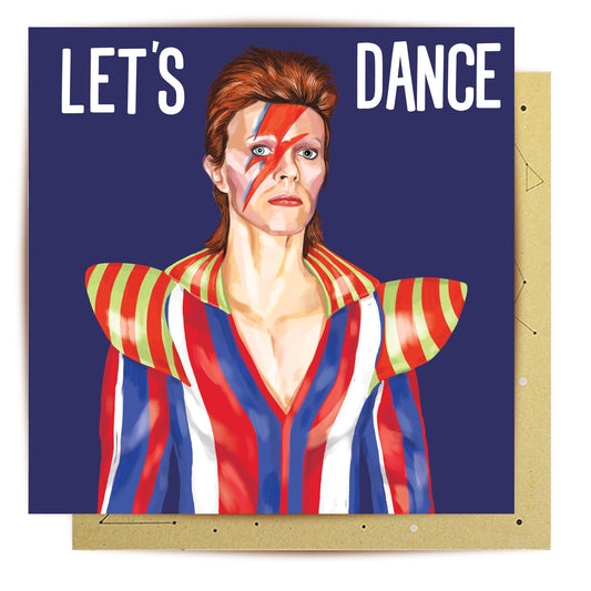 Let's Dance music tribute greeting card artwork