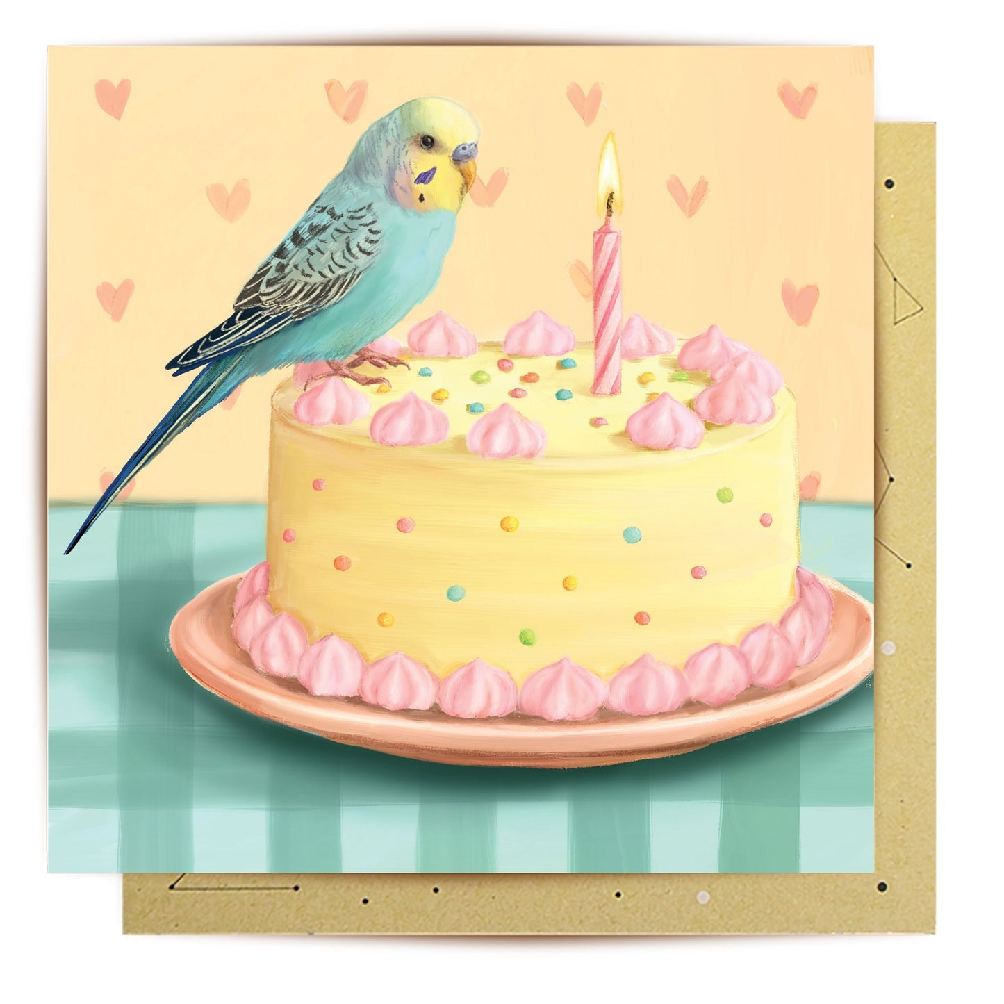 GREETING CARD CAKE BUDGERIGAR
