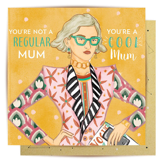 Not A Regular Mum Greeting Card 14 x 14 cm