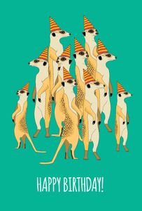 Meerkat Birtday card - Mu Shop