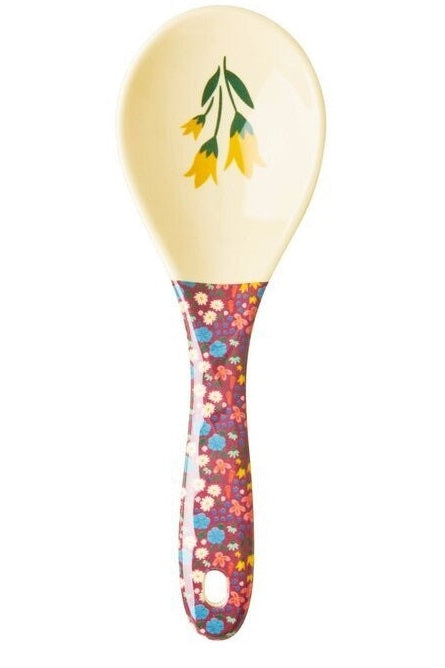 Melamine Salad Spoon with Flowers Print