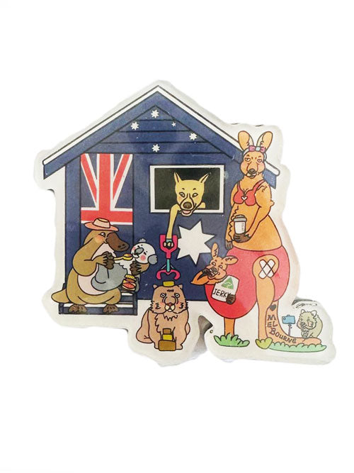 Aussie Beach House Magnet by Serlin Ye