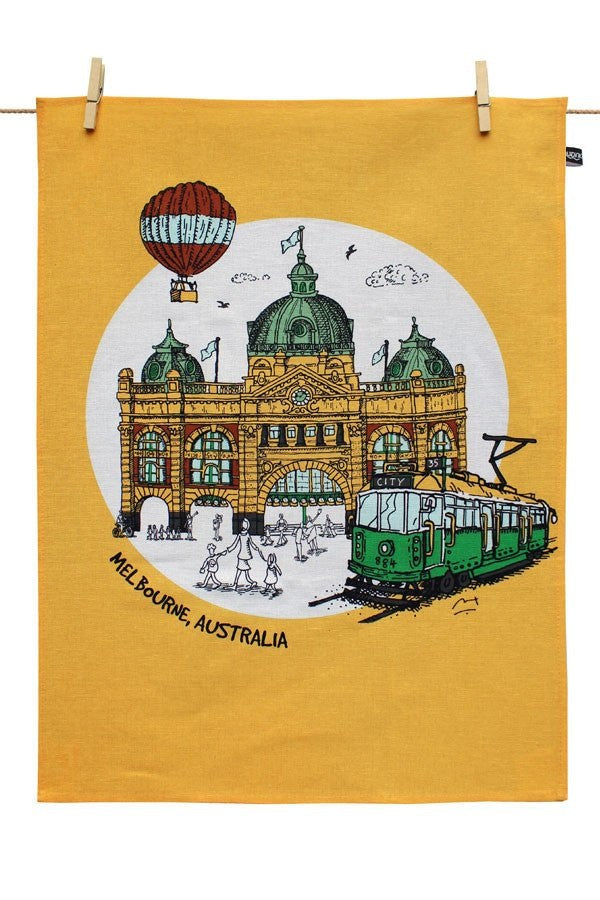 Melbourne Tea Towel - Mu Shop