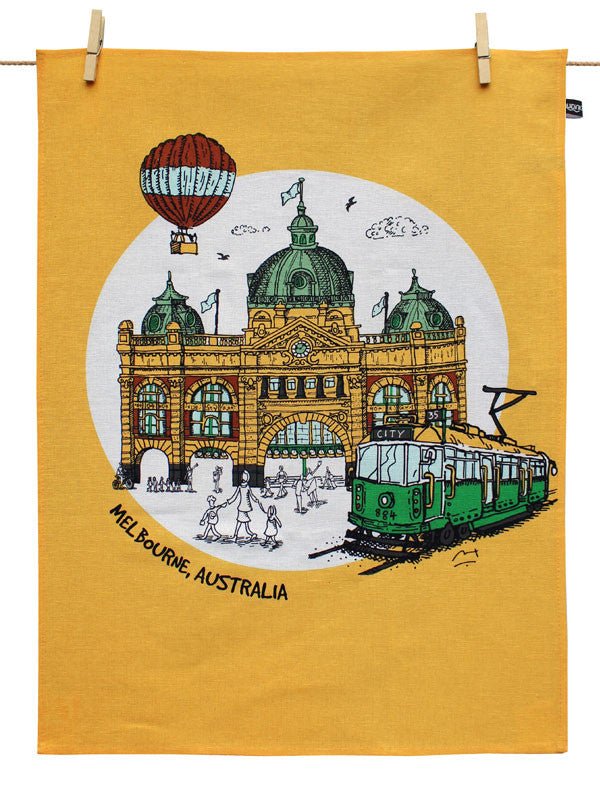 Melbourne Tea Towel - Mu Shop