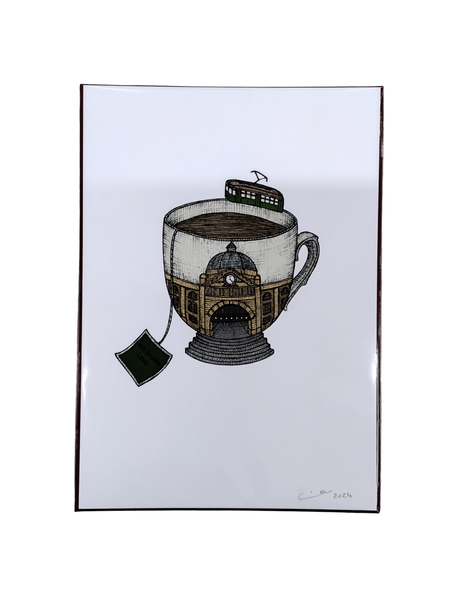 Melbourne Teacup - A5 Art Print - Mu Shop