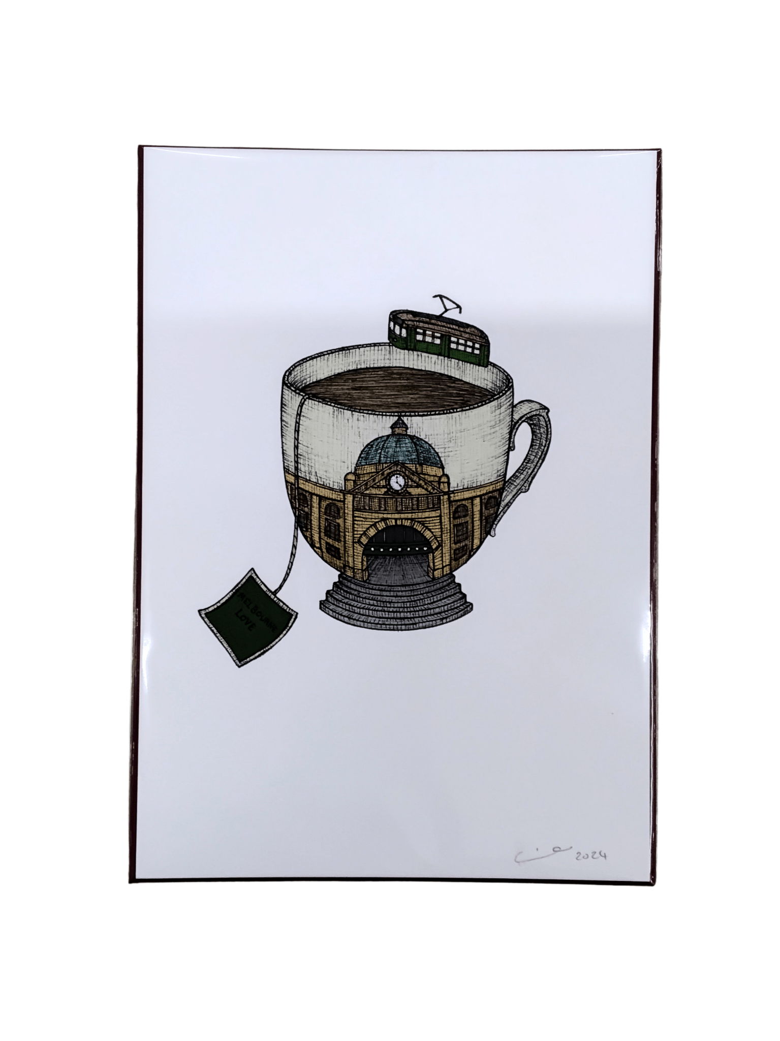 Melbourne Teacup - A5 Art Print - Mu Shop