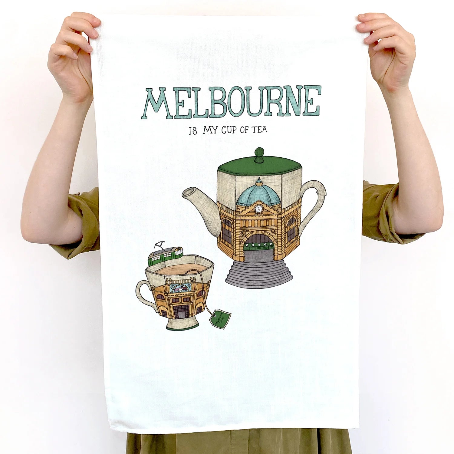 Melbourne Teapot Tea Towels - Mu Shop