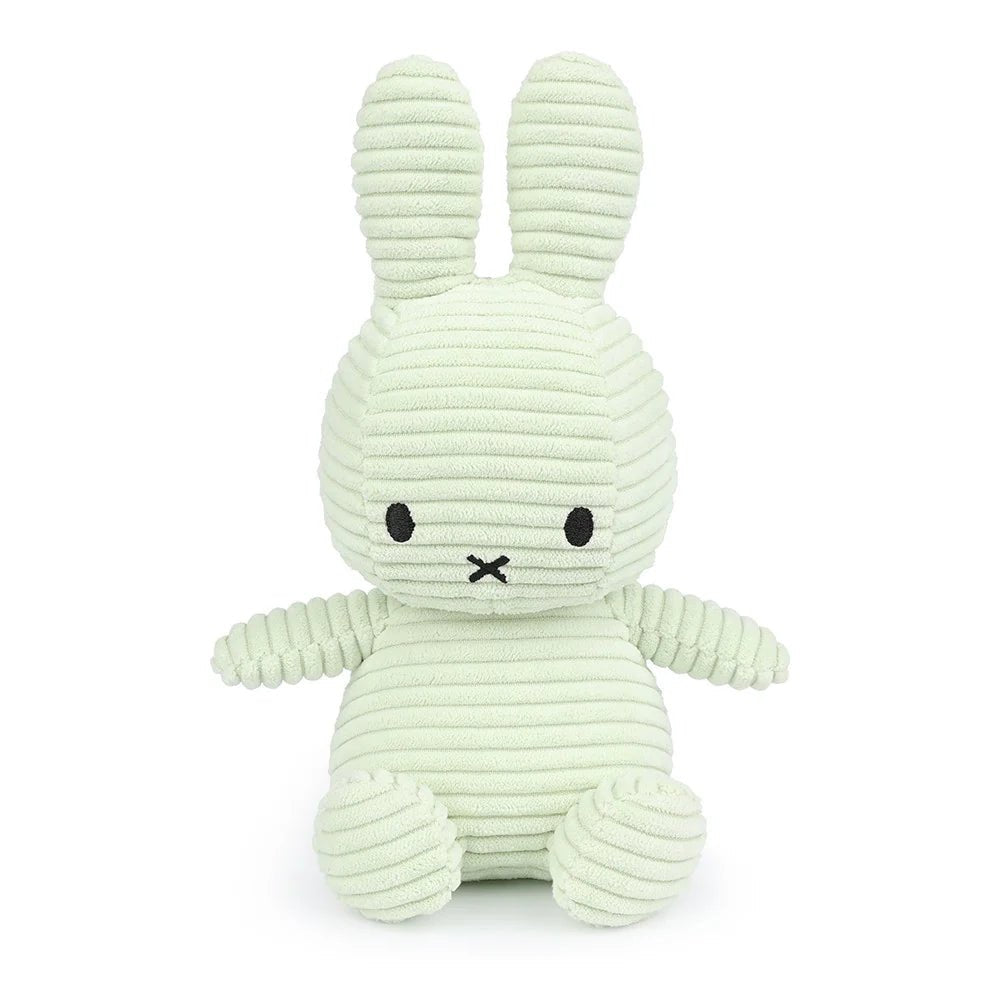 Miffy 23cm Sitting Corduroy Plush - Fresh Mint - Mu Shop