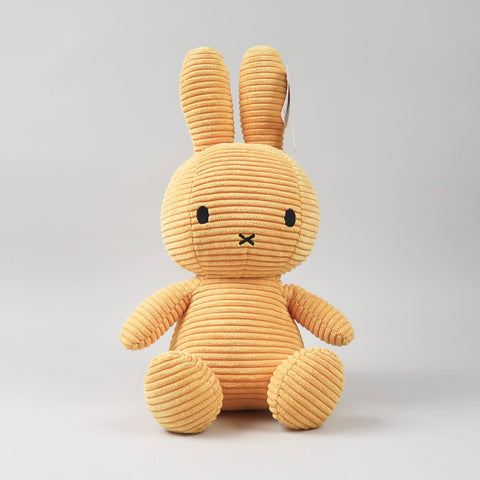 Miffy 33cm Sitting Corduroy Plush - Yellow - Mu Shop