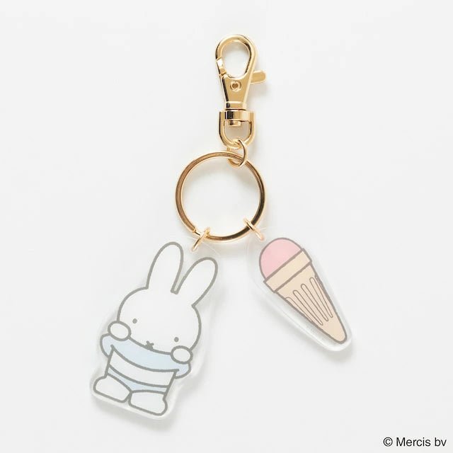 Miffy Ice Cream Acrylic Charm Keyring - Mu Shop