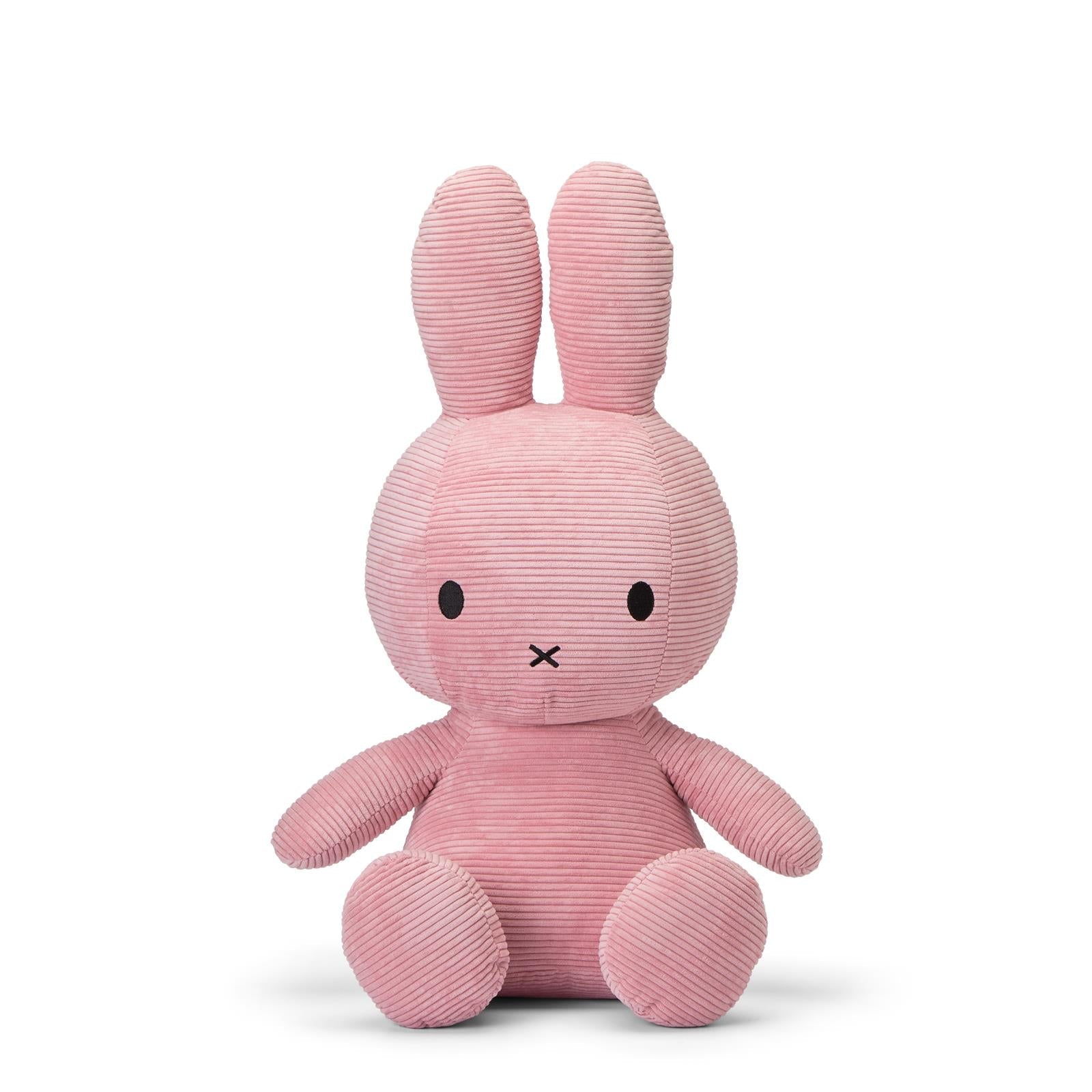 Miffy Sitting Corduroy Pink 50cm Plush - Mu Shop