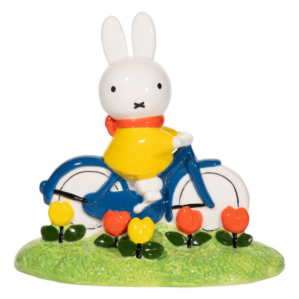 Miffy Tulip Garden Bike Ride Figurine 15.5cm - Mu Shop