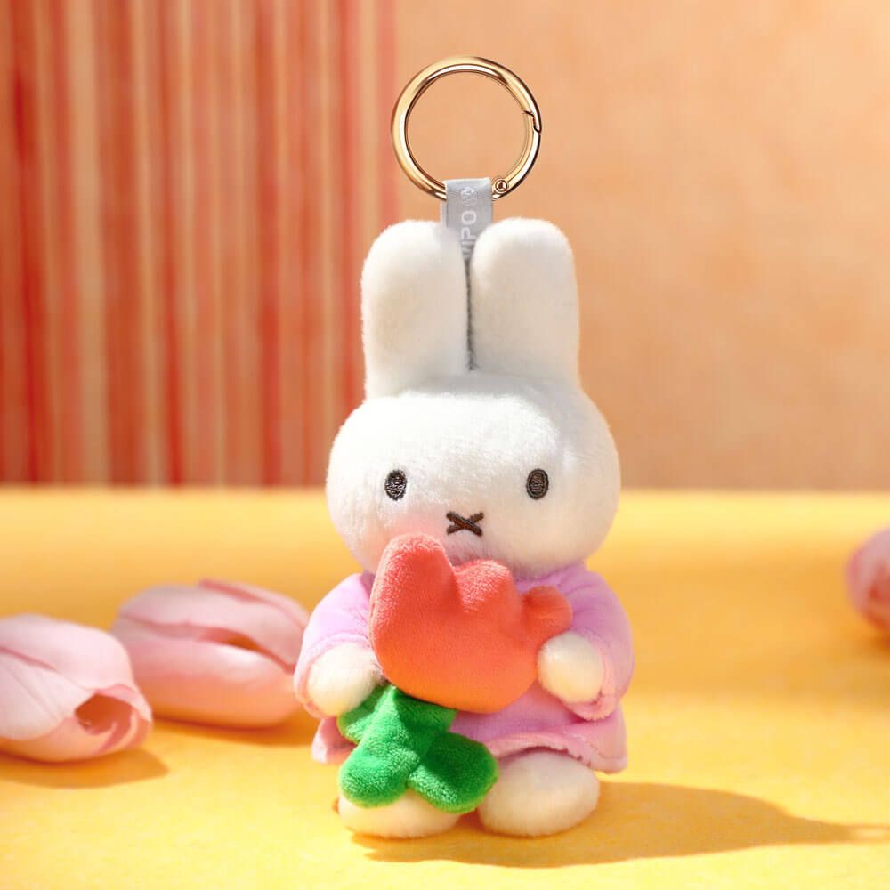 Miffy with Tulip Keyring 15cm - Mu Shop