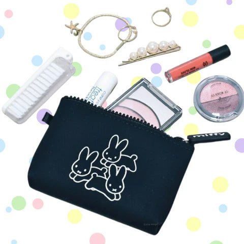 Miffy Zipper Pouch Black - Mu Shop