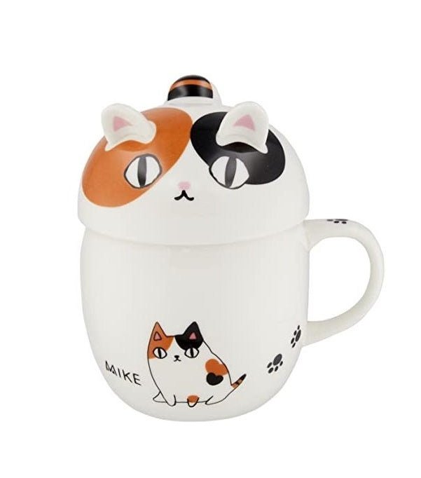 Mike Cat 3 Brothers Mug with Lid - Mu Shop