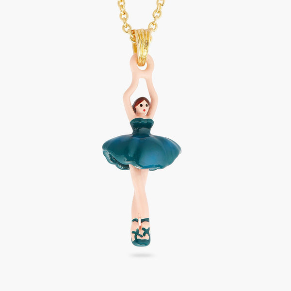 MINI BALLERINA PRUSSIAN BLUE PENDANT NECKLACE - Mu Shop