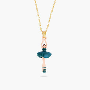 MINI BALLERINA PRUSSIAN BLUE PENDANT NECKLACE - Mu Shop