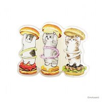 Mofusand Acrylic Clip - Cat / Burger - Mu Shop