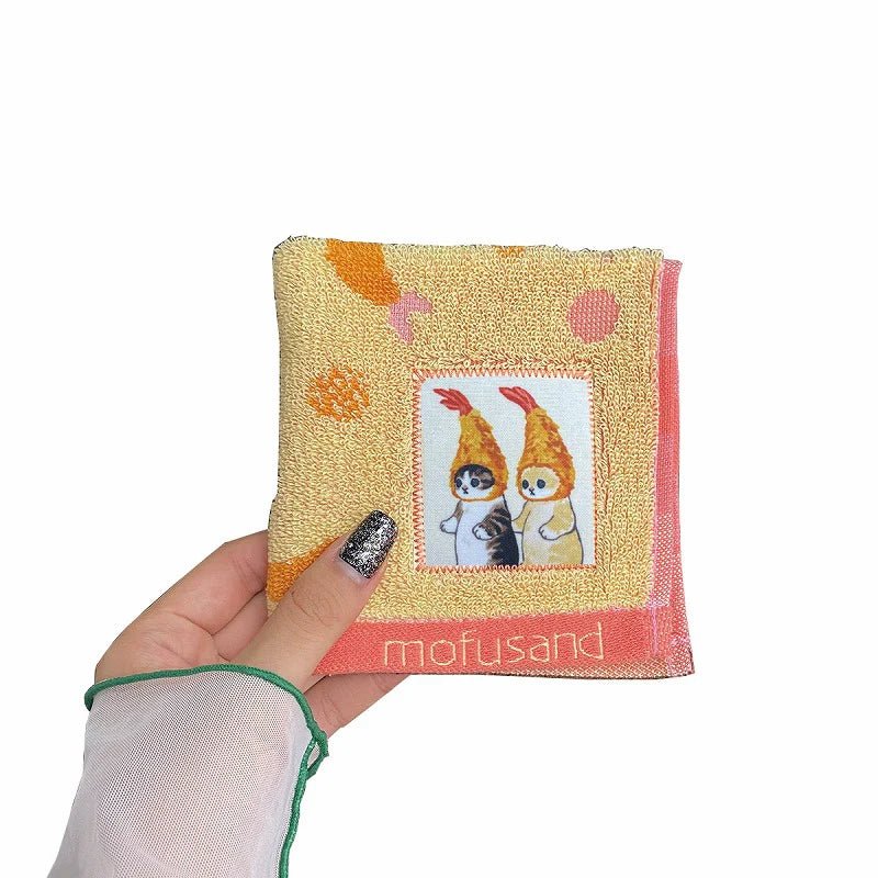 Mofusand Ebi Cat Dot Handkerchief Towel - Mu Shop