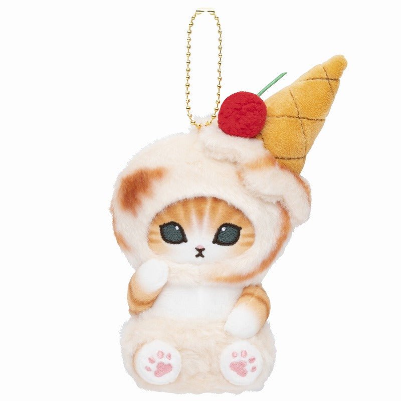 Mofusand Mascot Holder - Cat / Ice Cream Nyan Caramel - Mu Shop