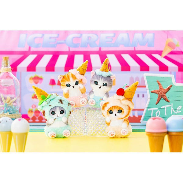 Mofusand Mascot Holder - Cat / Ice Cream Nyan Caramel - Mu Shop