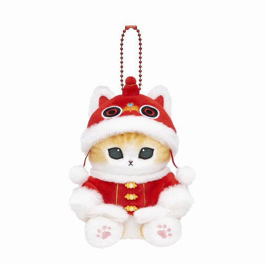 Mofusand Mascot Holder - Chinese New Year Cat (Light Red) - Mu Shop