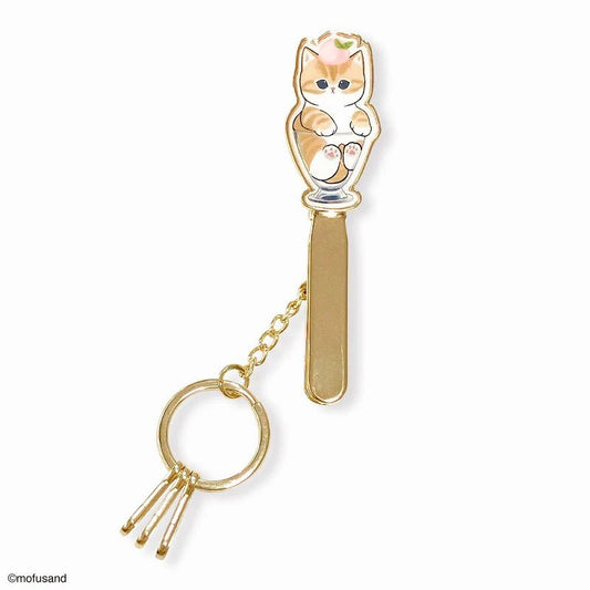 Mofusand Meow Parfait Keyring with Clipper - Mu Shop