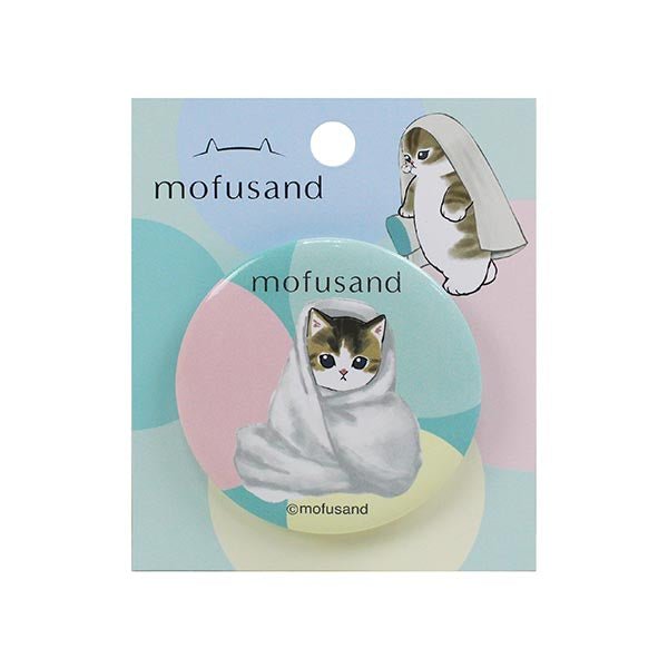 Mofusand pin badge - blue (big) - Mu Shop