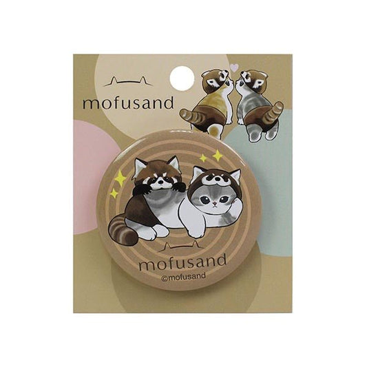 Mofusand pin badge - brown (big) - Mu Shop