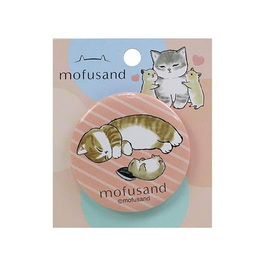 Mofusand pin badge - pink (big) - Mu Shop