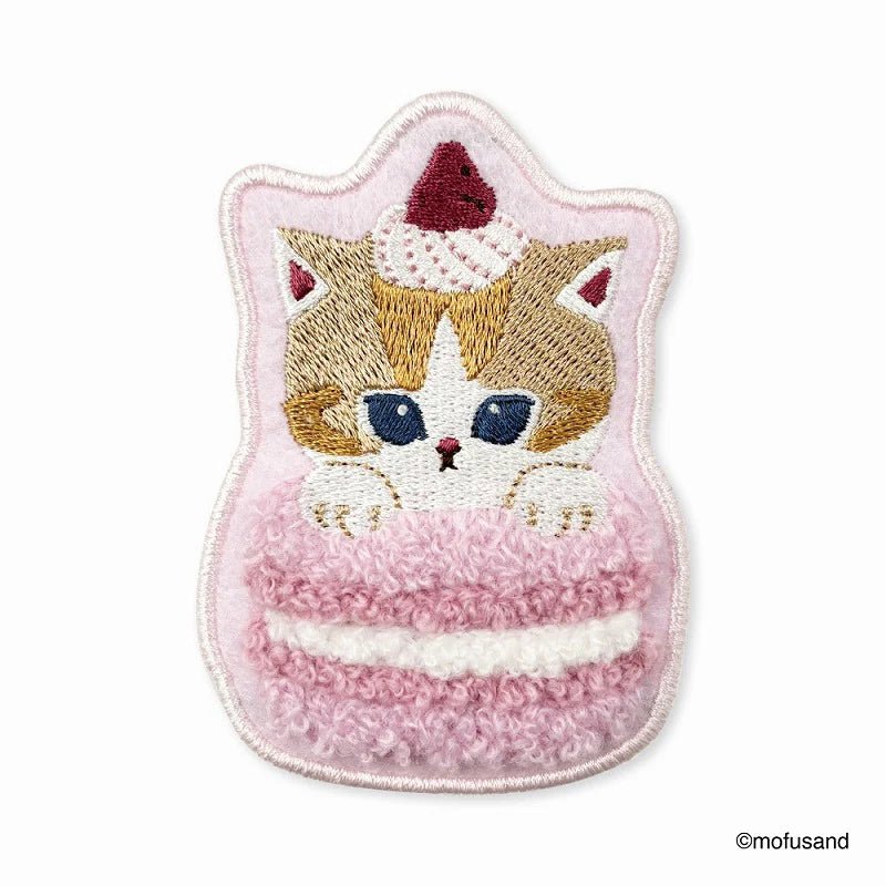 Mofusand Pink Macaron Meow Badge - Mu Shop