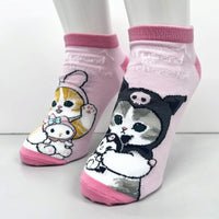 Mofusand Sanrio Characters Socks - Pink - Mu Shop