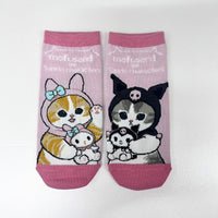 Mofusand Sanrio Characters Socks - Pink - Mu Shop