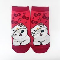 Mofusand Sanrio Characters Socks - Red - Mu Shop