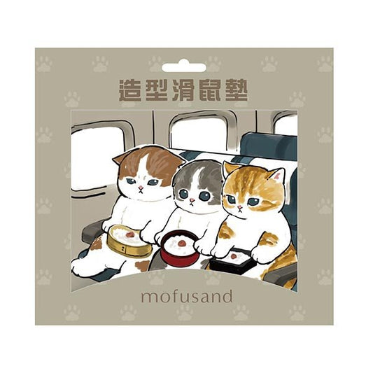 Mofusand Shaped Mouse Pad – Airplane Meal Cats - Mu Shop