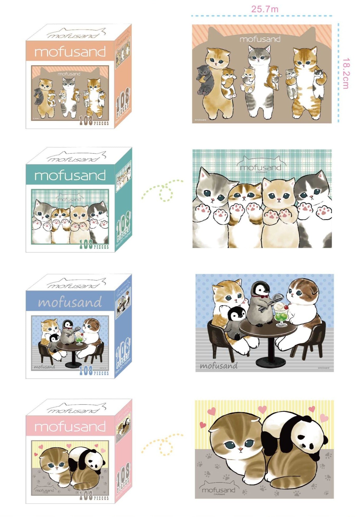 Mofusanf 108 pieces puzzle - Pink - Mu Shop