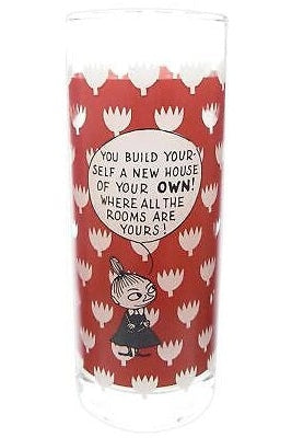 Moomin 300ml Little My Red Glass Cup