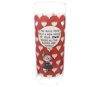 Moomin 300ml Little My Red Glass Cup