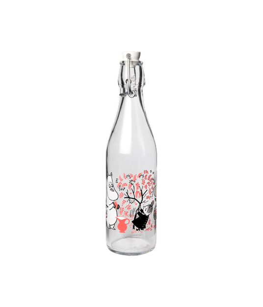 Moomin Berries Glass Bottle 0.5L - Mu Shop