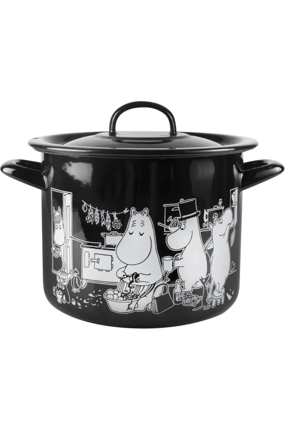 Moomin Enamel Pot With Lid 3,5L - Mu Shop