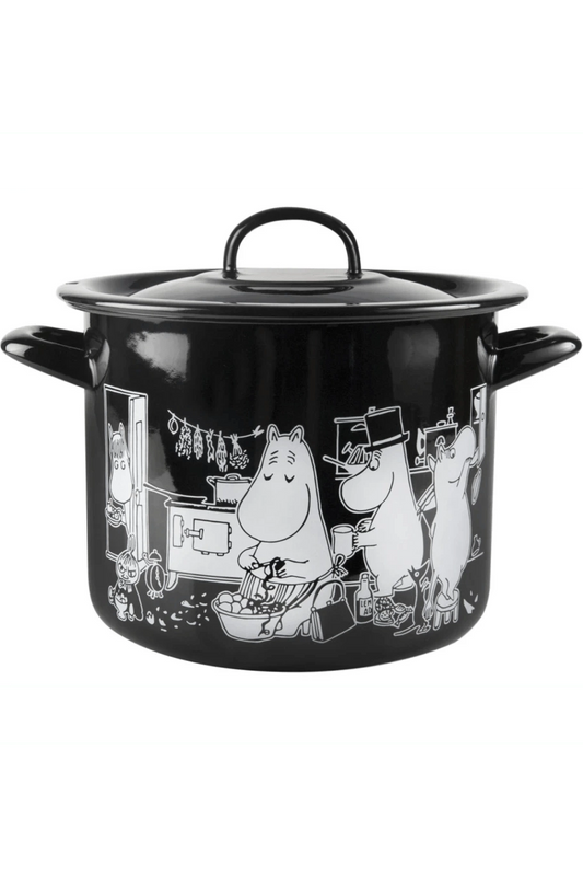 Moomin Enamel Pot With Lid 3,5L - Mu Shop