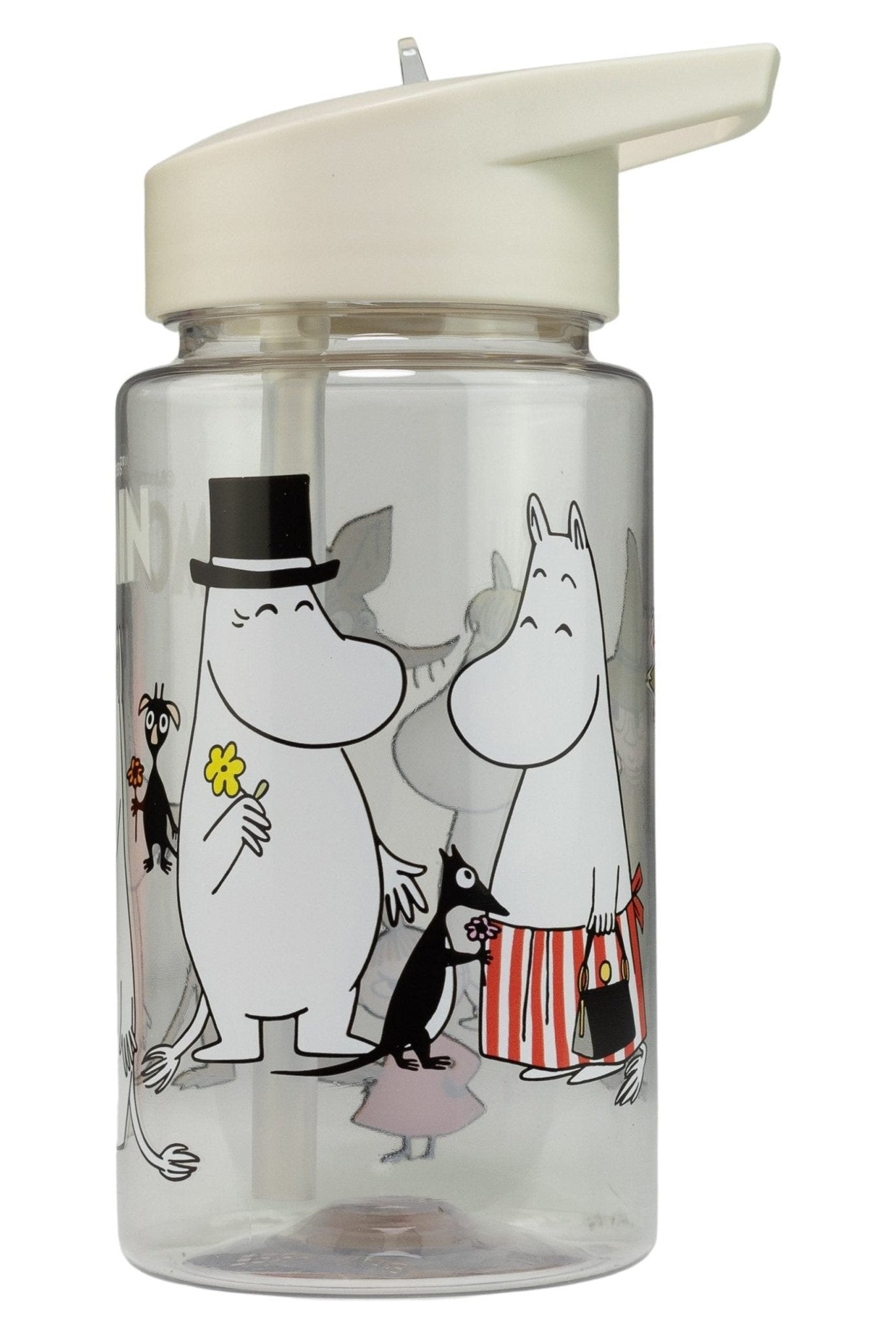 Moomin Family, Plastic water bottle, beige - Mu Shop