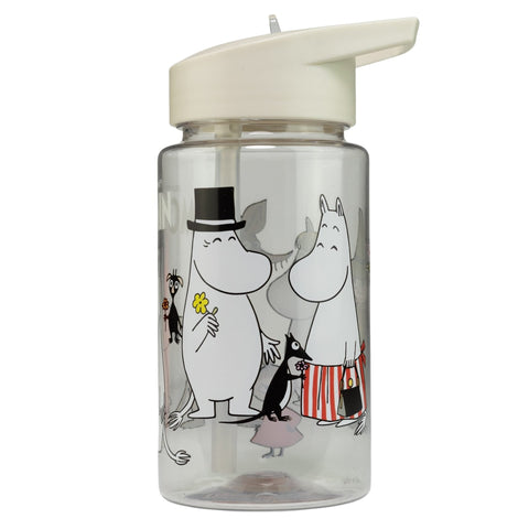 Moomin Family, Plastic water bottle, beige - Mu Shop