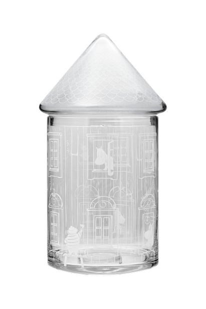 MOOMIN GLASS JAR MOOMINHOUSE 30,5CM - Mu Shop